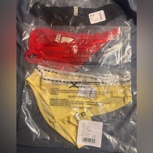 NWT Free People SET OF 3 bikini/thong undies size large